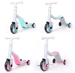 Nouveau modèle de trottinette 3-en-1 pour enfants, trottinette à pédales 3 roues pour enfants, trottinette bébé à siège avec lumière et musique, vente chaude - Product Image 2