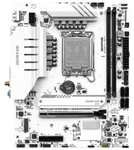 لوحة أم JGINYUE B760M-K WIFI من نوع <span class=keywords><strong>M</strong></span>-ATX تدعم ARGB ومقبس LGA1700 لمعالجات Core من الجيل 12/13/14 I5/i7 وذاكرة RAM مزدوجة القناة DDR4 - Product Image 1