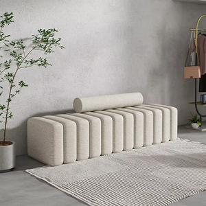 Modern Minimalist Fabric Long Bench Stylish <strong>Stool</strong> &amp; Ottoman <strong>for</strong> Entry <strong>Bedroom</strong> Living Room Clothing Stores <strong>for</strong> Receiving Guests - Product Image 3