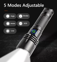 Lampes de poche LED P50 Zoom haute puissance 1000 lumens, puissantes, super lumineuses, tactiques, rechargeables par USB, lampes de poche LED haute puissance