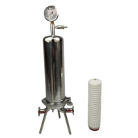 Filter Mikro Berpori Baja Tahan Karat Kelas Makanan, Saringan Kartrid Baja Tahan Karat, Elemen Filter Air, Mikrofilter