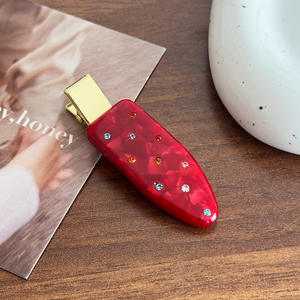 Pince à cheveux simple en acétate pour femme, couleur bonbon, sans couture, style doux, pour l'arrière de la tête - Product Image 6