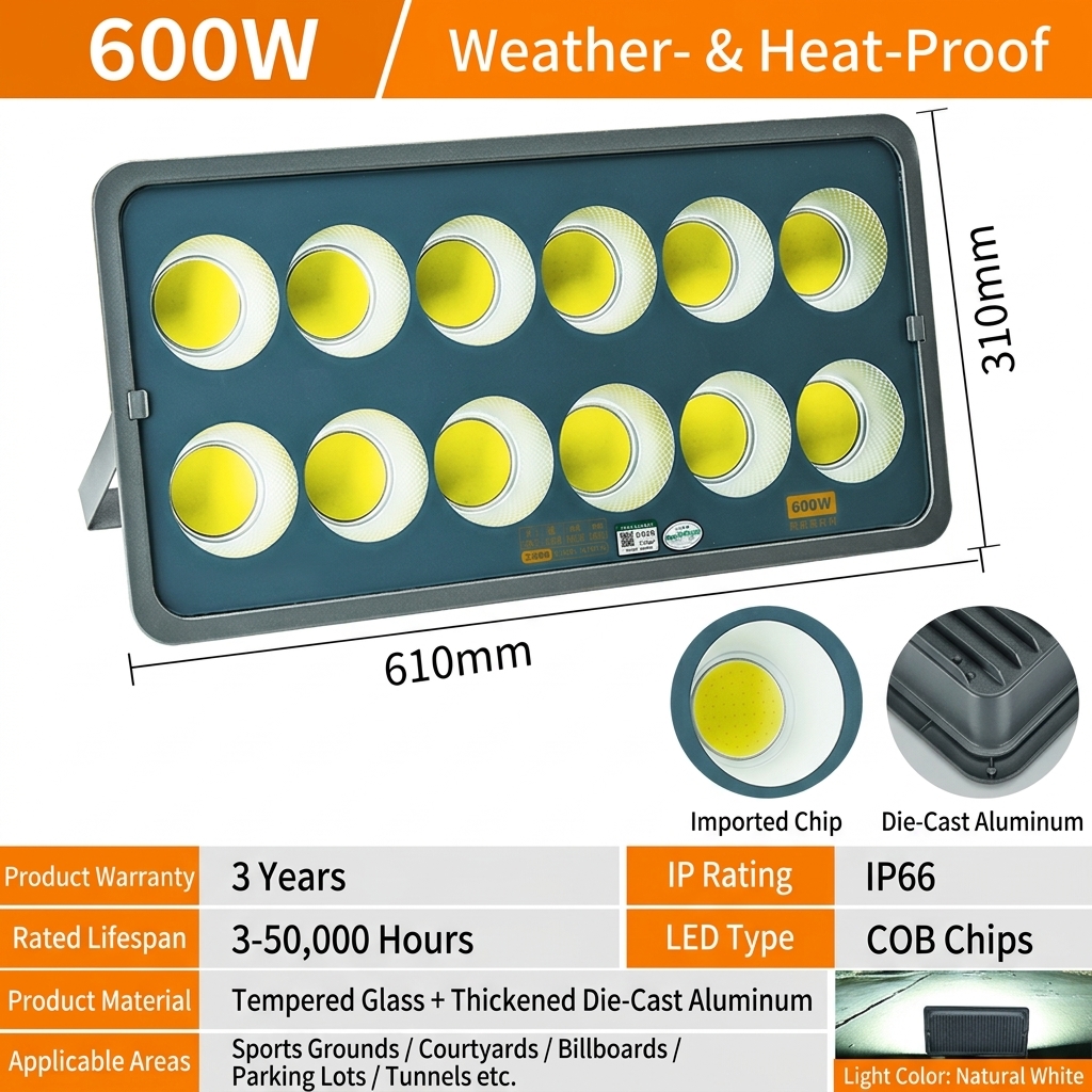 600w-high light efficiency flood lamp