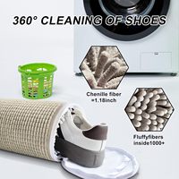 Laveuse de chaussures Machine sac sacs à chaussures réutilisables 360 tout autour nettoyage Shubag Durable pliant Sneaker sac à linge