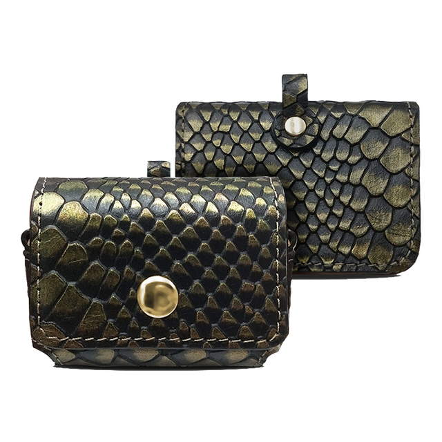 crocodile Grain Leather for airpod Pro case Cute Headphone Protective Cases Earbud Headphones with case