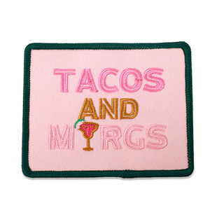 Venta al por mayor de parches bordados personalizados Western Tacos & Margs insignias Parche de hierro para decoraciones de ropa y sombreros - Product Image 1