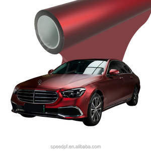 Supper SATIN <span class=keywords><strong>CHROME</strong></span> Matte kim loại bọc phim PET Liner lãng mạn xe màu đỏ gói vinyl phim - Product Image 1