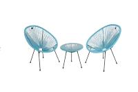Chaises longues d'extérieur modernes en rotin, colorées et légères, meubles de jardin