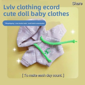 Ropa de Repuesto para <span class=keywords><strong>Muñeca</strong></span> Cry Baby, Sudadera con Capucha de Manga Larga de Tres Colores con Estampado de Letras - Product Image 3
