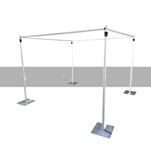 Janelove tùy chỉnh đám cưới Backdrop Rèm đứng Vòng Tròn Ống treo lên cho tường Nhôm Tự làm ống 3m x 3m treo lên có thể điều chỉnh Backdrop - Product Image 5