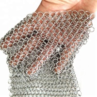Éponge à récurer en maille d'acier inoxydable 304 316 OEM ODM, à anneaux gros et fins, forme et taille personnalisées, pour ustensiles de cuisine et de camping