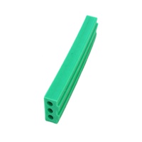 Profil de bande de roulement d'escalier en PVC UHMW PE en plastique vert antidérapant avec 3 modèles circulaires