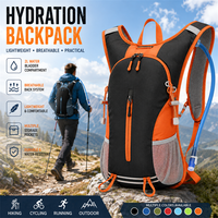 Sac à dos d'hydratation léger avec poche à eau de 2 L, sac à dos de randonnée respirant, sac de course à pied et de cyclisme en plein air