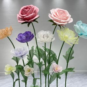 D-108 Wedding Stage Paper <strong>Flowers</strong> Craft Decorations White Red Roses Giant <strong>Flower</strong> <strong>for</strong> Window Decor Wedding Party Floral Set - Product Image 3