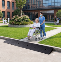 Rampa de Goma Resistente de Fácil Instalación para Bordillos, Canales y Umbral de Entrada para Autos y Sillas de Ruedas