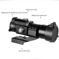 Lunette de visée point rouge HD30M2 d'origine OEM, tube de 32 mm, installation en hauteur, point rouge et vert, avec couvercle rabattable