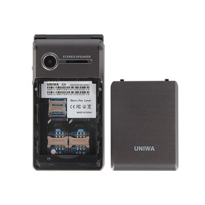 UNIWA X28, venta al por mayor, teléfono móvil con tapa, pantalla dual de 2,8/1,77 pulgadas, teclado genérico plegable, teléfonos móviles para personas mayores GSM - Product Image 3