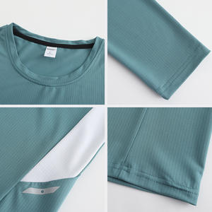 Vente en gros sur mesure T-shirt de sport pour hommes à séchage rapide vêtements d'entraînement à manches longues en soie de glace doux pour la peau - Product Image 5
