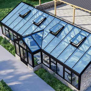 Invernadero 4 estaciones de pie libre jardín de invierno Patio de aluminio portátil terraza acristalamientos casas de cristal prefabricadas - Product Image 1