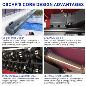 Toldo Retráctil Plegable <span class=keywords><strong>de</strong></span> PVC para Patio, Jardín, Balcón y <span class=keywords><strong>Terraza</strong></span>, con Protección Solar, Nuevo, al Mejor <span class=keywords><strong>Precio</strong></span> - Product Image 5