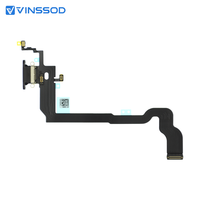Câble flexible de charge pour iPhone X, connecteur de dock de remplacement pour les séries X XR XS XSM, couleur assortie pour la réparation de téléphones mobiles, adaptateur