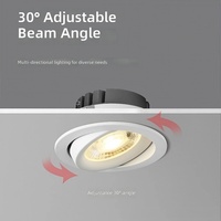 Spot encastré LED moderne et réglable avec variateur Triac, abat-jour blanc DIY, corps en aluminium pour plafond bas, usage intérieur