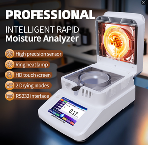Analyseur d'humidité halogène de laboratoire 120g Précision 0,001g Écran tactile numérique 5 pouces Vente directe usine - Product Image 1