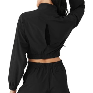 Custom Branding Service Premium <strong>Lightweight</strong> Cropped Gym <strong>Jacket</strong> Outdoor Sports <strong>Jackets</strong> for <strong>Women</strong> - Product Image 3