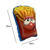 Crème glacée personnalisée, pizza sucrée de style japonais, frites, oreiller en peluche, rembourrage en mousse, jouets amovibles et lavables pour dormir et camper