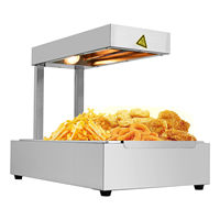 Pemanas Kentang Goreng dengan Lampu Pemanas Listrik Komersial Stainless Steel Peralatan Dapur Restoran