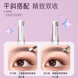 Pinzas para Cejas LMLTOP de Acero Inoxidable con Punta Inclinada y Agarre Antideslizante para una Depilación Precisa - Product Image 5