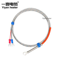 Sensor de Temperatura de Termopar de Acero Inoxidable de Alta Temperatura, Tipo K, E, J, con Resorte Industrial Ajustable