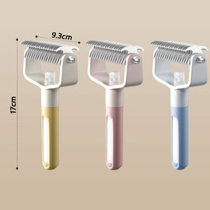 Brosse de toilettage pour animaux de compagnie, brosse démêlante et anti-chute 2-en-1 pour chiens et chats, anti-poils volants, élimine les nœuds et la fourrure lâche - Product Image 5