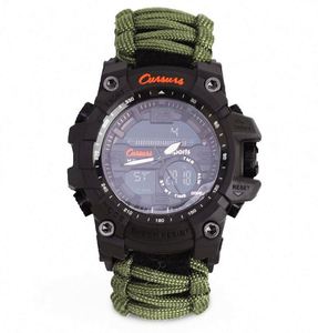 Montre de survie en paracorde 6-en-1 pour homme, étanche, pour le camping et les situations d'urgence, fabriquée en usine BSCI - Product Image 3