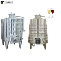 TEKBREW Cuve de Fermentation à Enveloppe Refroidissante à Alvéoles 500L, 1000L, 2000L, 3000L pour Vin – Prix Usine