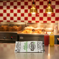 Sac en kraft à soufflets doublé de papier aluminium écologique pour l'emballage alimentaire : pizza, sushi, hot-dog, viande grillée, frites, poulet, wraps