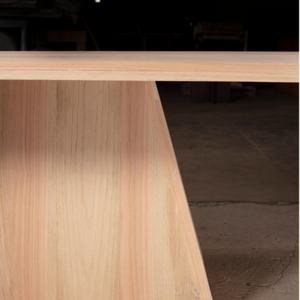 Juego de Comedor Brutalista de Madera Maciza Natural, Mesa de Comedor de Lujo - Product Image 6