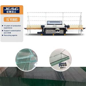 Máquina pulidora de bordes de vidrio PLC de borde plano de línea recta opcional Máquina de bordeadora de vidrio de 9 ruedas - Product Image 1