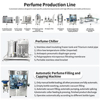 Ligne de production de parfum entièrement automatique, machine de remplissage de parfum, refroidisseur de parfum, ligne de production de remplissage, scellage et bouchage