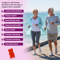 Développement de la mémoire Santé cognitive Sans OGM Sans gluten Végétalien 100% naturel Gommes à mâcher aromatisées à la fraise pour adultes DHA EPA Oméga-3