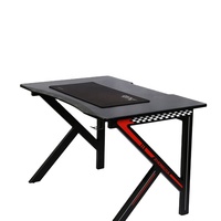 Bureau de jeu en métal en promotion avec porte-gobelet, design moderne et simple, 110x60x75cm