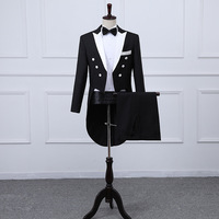 Costume de performance formel pour homme S1001F, style britannique, 100 % polyester, pour marié et séance photo