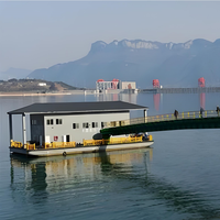 Station de pompage flottante modulaire mobile personnalisée, quai flottant, embarcation de pompage d'eau avec installation facile