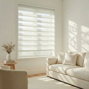 וילון גלילה אלחוטי חדש בעיצוב פרפר, וילון שקוף פרפר, וילונות יום ולילה לחלון פנימי, חדר שינה - Product Image 1