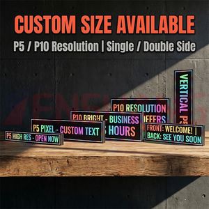 Écran LED à bande lumineuse avec affichage de texte défilant P5 RGB, panneau LED intérieur/extérieur programmable par application, écran LED publicitaire pour devanture de magasin - Product Image 3
