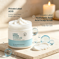 Shampoing Clarifiant Exfoliant 2-en-1 à l'Acide Hyaluronique Marque Blanche – Nettoyant Exfoliant Profond pour Cuir Chevelu – Soin Capillaire Purifiant