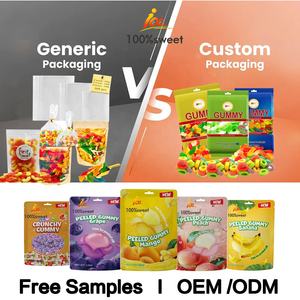도매 건강 제품 구미 사용자 정의 샘플 팩 모듬 과일 맛 달콤한 신 젤리 할랄 본본 구미 사탕 - Product Image 4