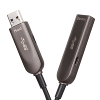 Cable extensor de transferencia de datos de alta velocidad de 10Gbps Cable de extensión de fibra óptica USB 3,1 Cable AOC USB macho a hembra 10M 20M 30m 40m