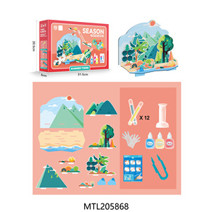 Primavera tema scienza chimica <span class=keywords><strong>laboratorio</strong></span> di <span class=keywords><strong>apprendimento</strong></span> giocattoli disegno gioco per bambini 3D Puzzle Puzzle pittura giocattolo - Product Image 2