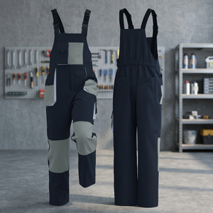 Combinaison de travail unisexe JNA Group, respirante, en polyester et coton, avec plusieurs poches, pantalon à bretelles - Product Image 3
